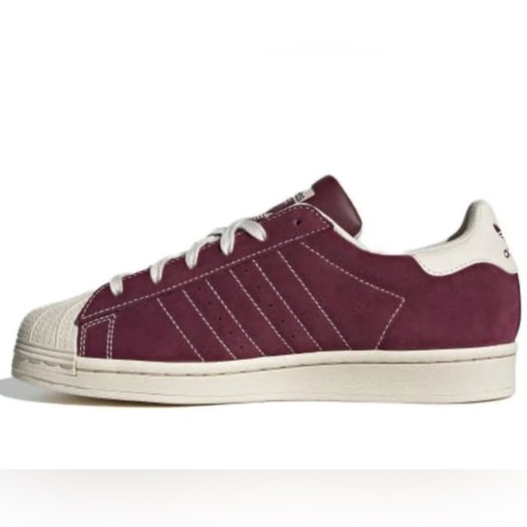 Like new women Adidas Superstar βBurgundyβ β Style IF7676 size 8 ! - Picture 2 of 11